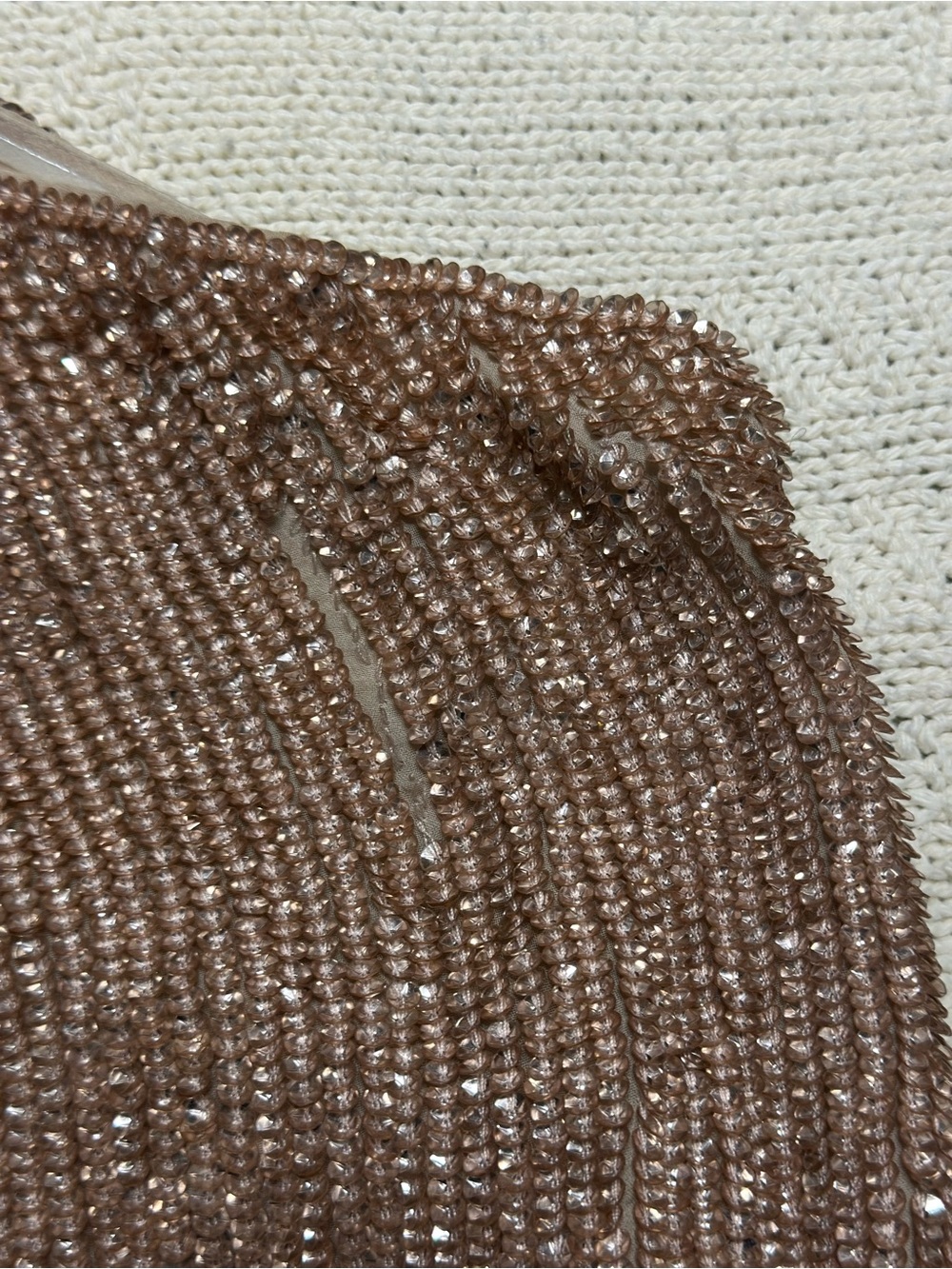 Retrofete Taupe Sequin Dress Sz M - Picture 8 of 13